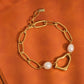 Katia 18K Non-Tarnish Classic Pearl Chain Bracelet: Yellow Gold - The Mustard Seed Collection, The Seed