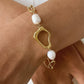 Katia 18K Non-Tarnish Classic Pearl Chain Bracelet: Yellow Gold - The Mustard Seed Collection, The Seed