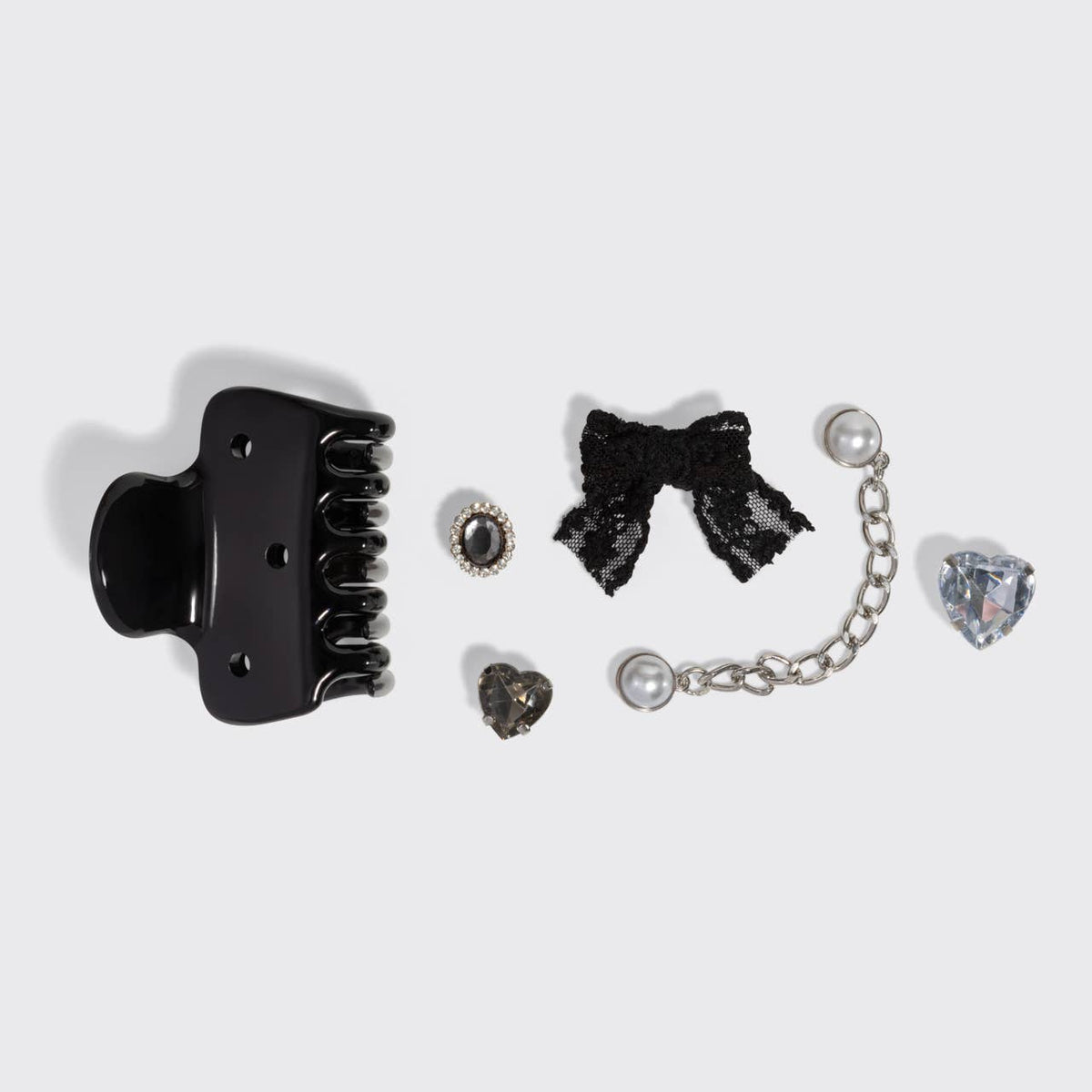KitschPop™️ Cloud Clip 7pc Set Vintage- Black - The Mustard Seed Collection, The Seed