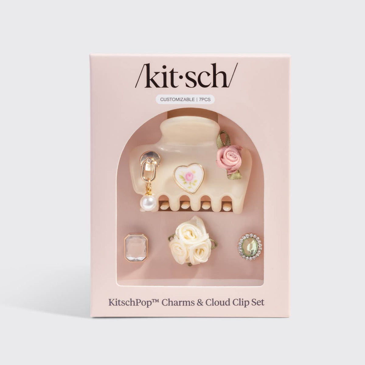 KitschPop™️ Cloud Clip 7pc Set Vintage - Pearlized Cream - The Mustard Seed Collection, The Seed
