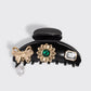 KitschPop™️ Curved Claw Clip 7pc Set Vintage - Black - The Mustard Seed Collection, The Seed