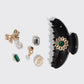 KitschPop™️ Curved Claw Clip 7pc Set Vintage - Black - The Mustard Seed Collection, The Seed