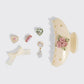 KitschPop™️Curved Claw Clip 7pc Set Vintage- Pearlized Cream - The Mustard Seed Collection, The Seed