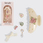 KitschPop™️Curved Claw Clip 7pc Set Vintage- Pearlized Cream - The Mustard Seed Collection, The Seed