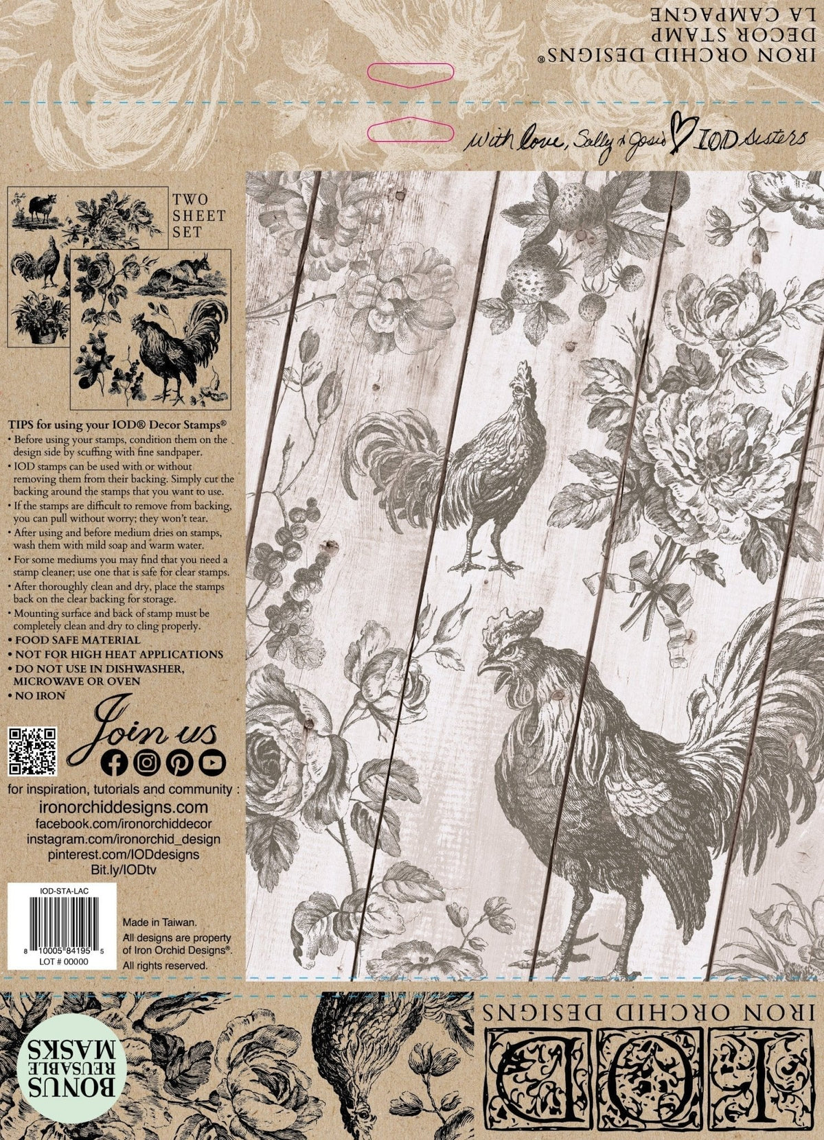 La Campagne 12x12 Decor Stamp - The Mustard Seed Collection, The Seed
