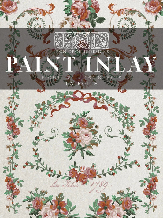 La Folie IOD Paint Inlay 12x16 Pad - The Mustard Seed Collection, The Seed