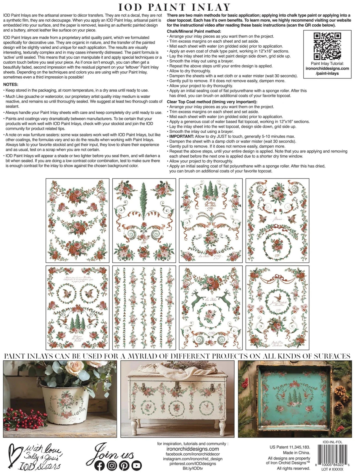 La Folie IOD Paint Inlay 12x16 Pad - The Mustard Seed Collection, The Seed