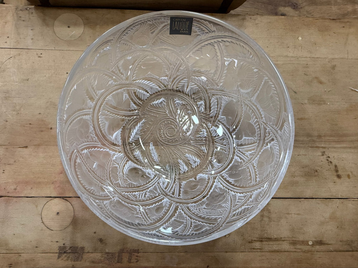 Lalique Crystal "Pinsons" Bowl - The Mustard Seed Collection, The Seed