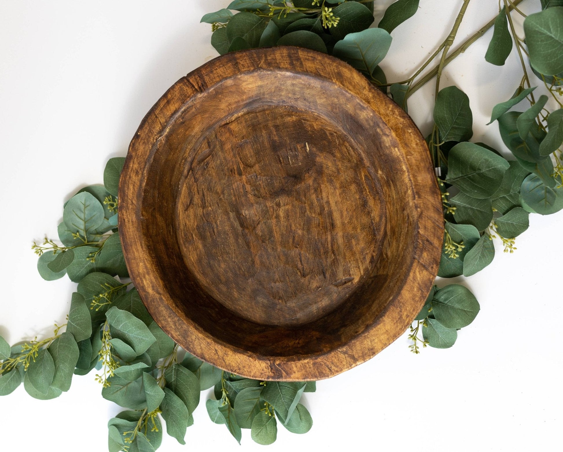 Large Wood Round Bowl - The Mustard Seed Collection, The Seed
