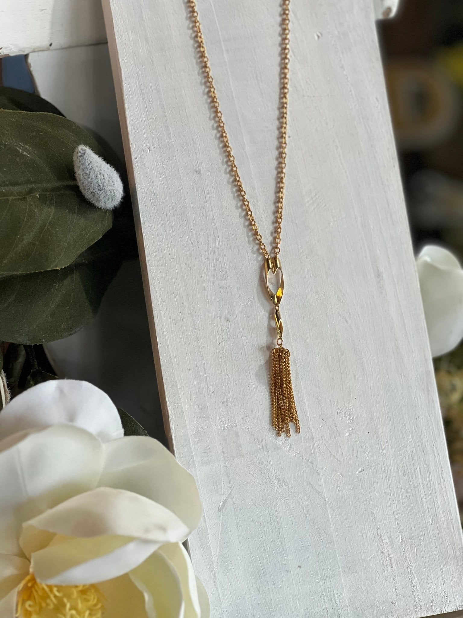 Lariat Heart Necklace - The Mustard Seed Collection, The Seed