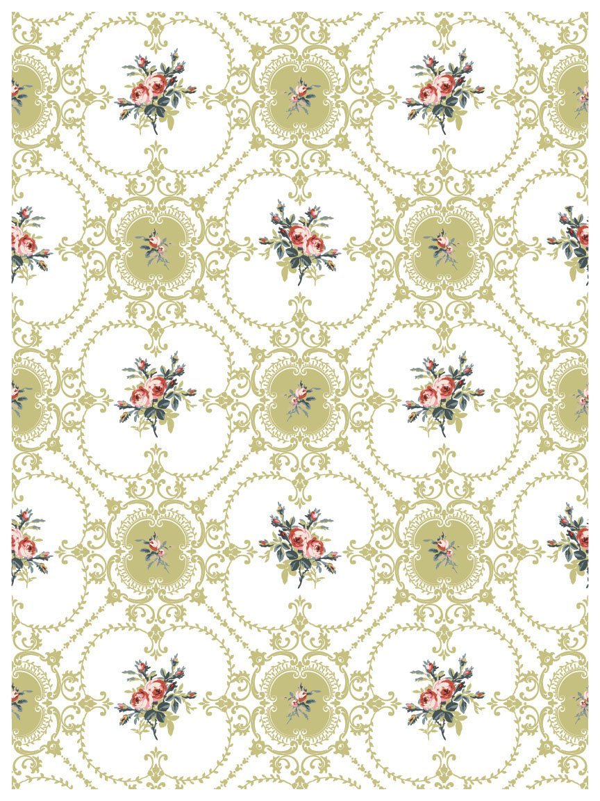 Lattice Rose IOD Paint Inlay 12x16 Pad - The Mustard Seed Collection, The Seed