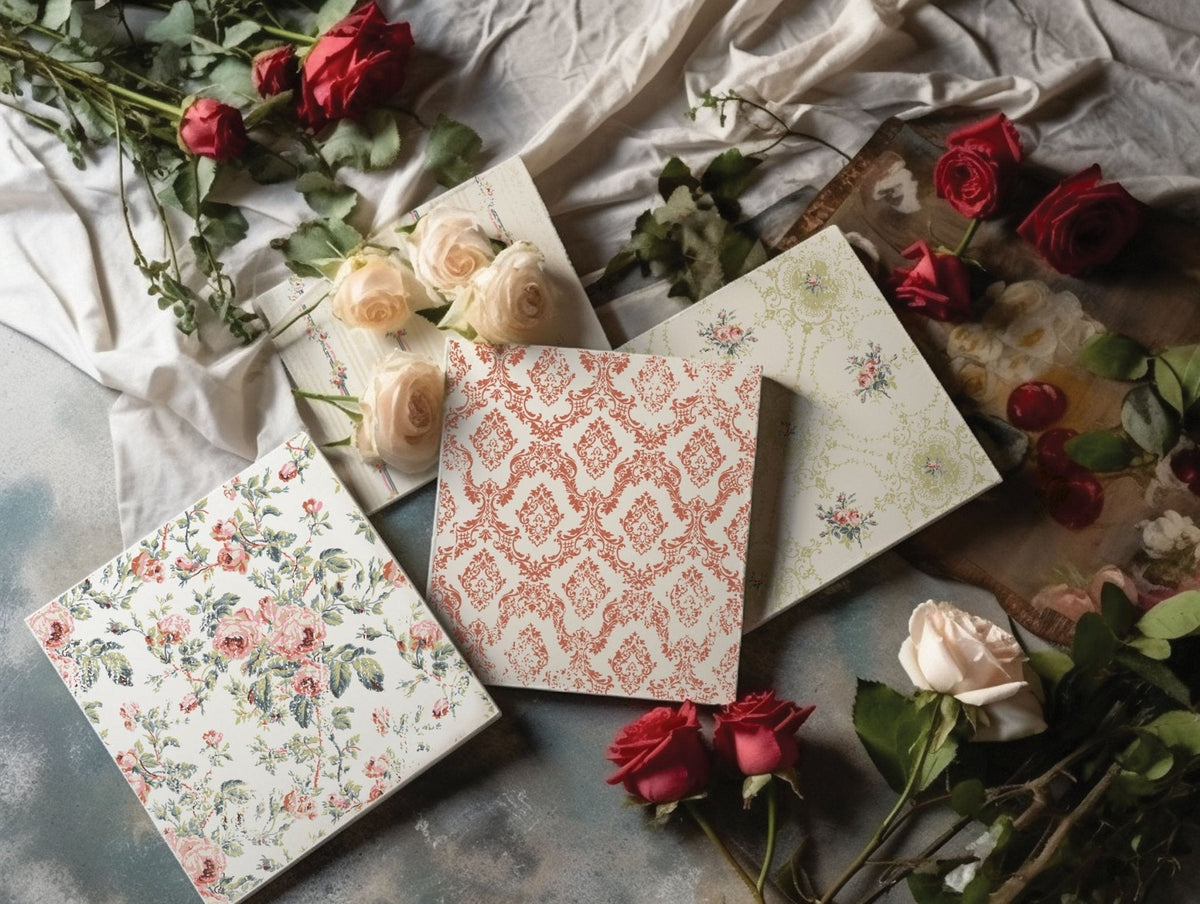 Lattice Rose IOD Paint Inlay 12x16 Pad - The Mustard Seed Collection, The Seed