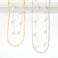 Layered Chain Link Necklace Featuring Pearl Stations - The Mustard Seed Collection, The Seed