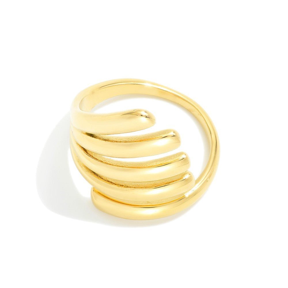 Layered Metal Wrap Ring - The Mustard Seed Collection, The Seed