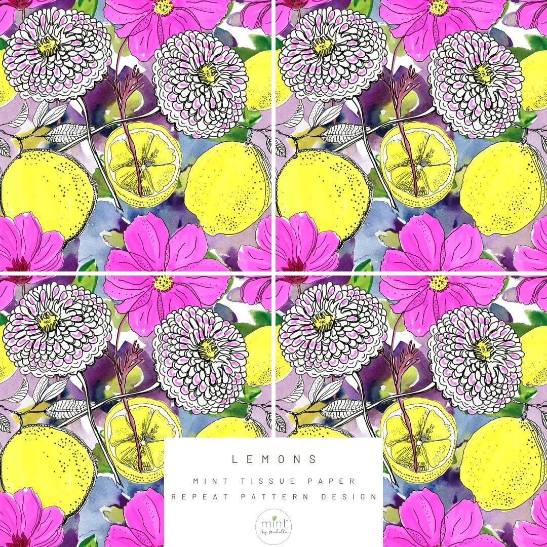 Lemons - Mint Tissue Paper - The Mustard Seed Collection, The Seed