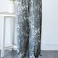 Leopard Camo Side Slit Ankle Tie Pants