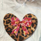 Leopard Heart with Bow on Crew Tshirt - The Mustard Seed Collection, The Seed