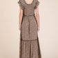 Leopard Ruffle Sleeve Tiered Maxi Dress - The Mustard Seed Collection, The Seed