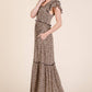 Leopard Ruffle Sleeve Tiered Maxi Dress - The Mustard Seed Collection, The Seed