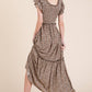 Leopard Ruffle Sleeve Tiered Maxi Dress - The Mustard Seed Collection, The Seed