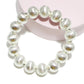 Lightweight Brass Textured Ball Stretch Bracelet: MAT SILVER / ONE SIZE - The Mustard Seed Collection, The Seed