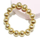 Lightweight Brass Textured Ball Stretch Bracelet: MAT SILVER / ONE SIZE - The Mustard Seed Collection, The Seed