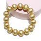 Lightweight Brass Textured Ball Stretch Bracelet: MAT SILVER / ONE SIZE - The Mustard Seed Collection, The Seed