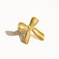 Lillian 18K Gold Non-Tarnish Bow Stud & Ring: Yellow Gold / Ring - The Mustard Seed Collection, The Seed