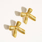 Lillian 18K Gold Non-Tarnish Bow Stud & Ring: Yellow Gold / Stud - The Mustard Seed Collection, The Seed