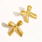 Lillian 18K Gold Non-Tarnish Bow Stud & Ring: Yellow Gold / Stud - The Mustard Seed Collection, The Seed
