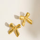 Lillian 18K Gold Non-Tarnish Bow Stud & Ring: Yellow Gold / Stud - The Mustard Seed Collection, The Seed