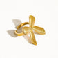 Lillian 18K Gold Non-Tarnish Bow Stud & Ring: Yellow Gold / Stud - The Mustard Seed Collection, The Seed