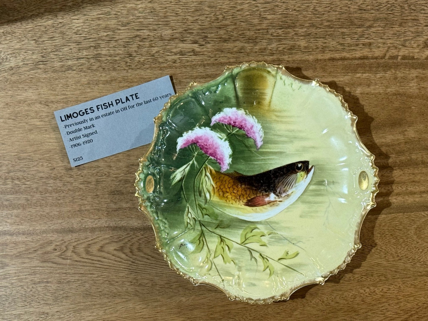 Limoges Fish Plate - The Mustard Seed Collection, The Seed