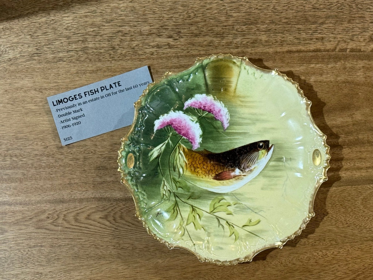 Limoges Fish Plate - The Mustard Seed Collection, The Seed