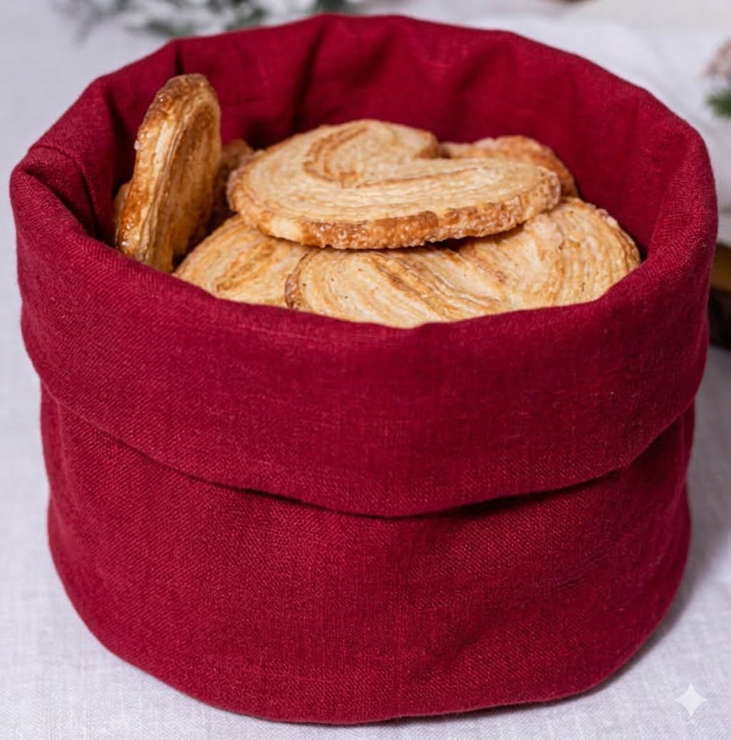 Linen Bread Basket - The Mustard Seed Collection, The Seed
