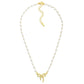Linked Pearl Beads Necklace With Bow Pendant - The Mustard Seed Collection, The Seed