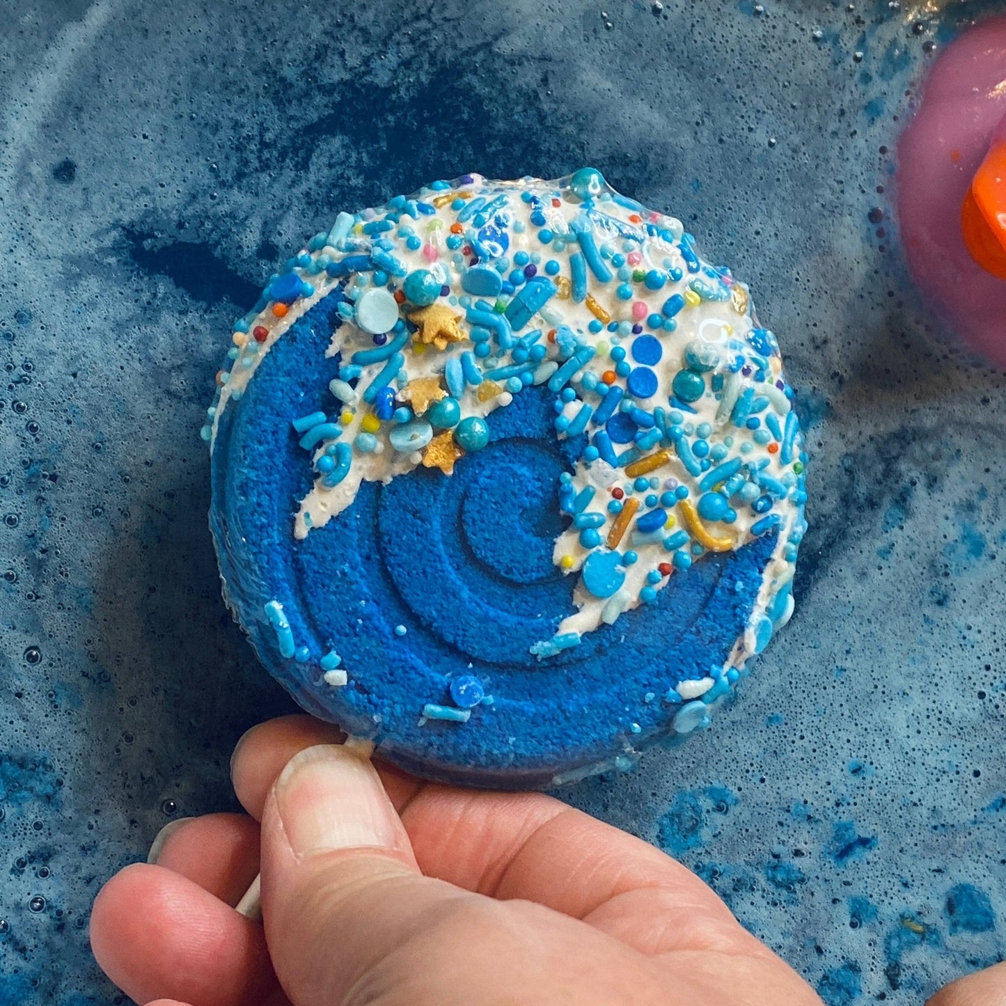 Lollipop Bath Bomb - Blue - The Mustard Seed Collection, The Seed