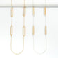 Long Metal Chain Link Necklace Featuring Laser Cut Flower Bar Charms - The Mustard Seed Collection, The Seed