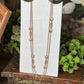Long Vintage Necklace with Pastel Stones