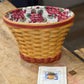 Longaberger 2002 May Series Geranium Basket with a Fabric & Plastic Liner 