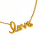 LOVE 18K Gold Non-Tarnish Love Letter Necklace: Amour-Gold - The Mustard Seed Collection, The Seed