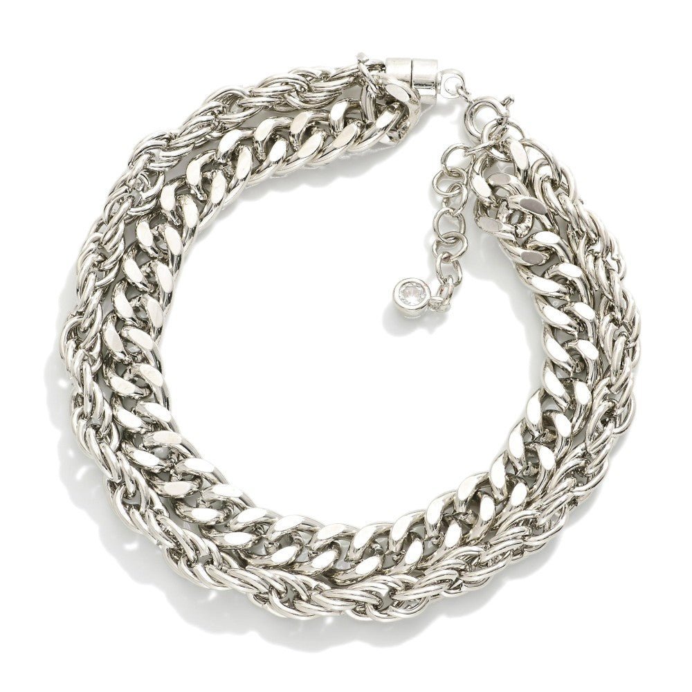 Magnetic Layered Chain Link Bracelet - The Mustard Seed Collection, The Seed