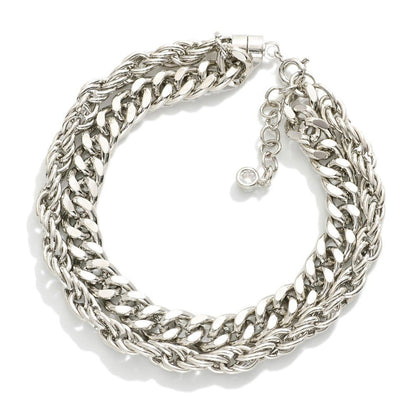 Magnetic Layered Chain Link Bracelet - The Mustard Seed Collection, The Seed