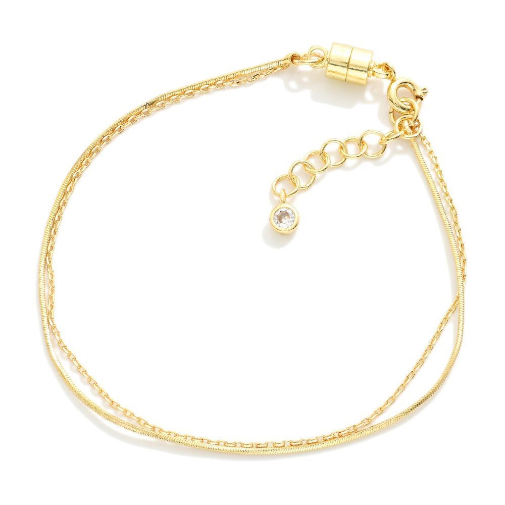 Magnetic Layered Chain Link Bracelet - The Mustard Seed Collection, The Seed