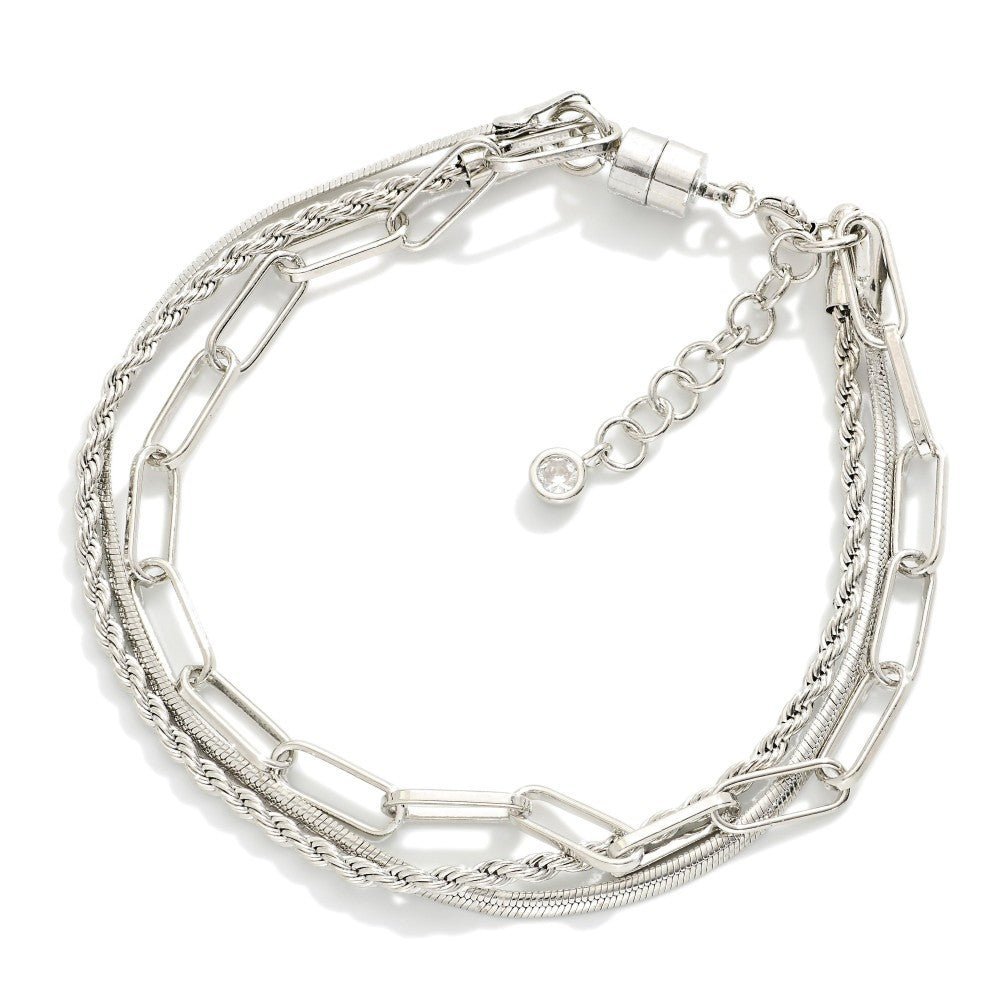 Magnetic Layered Chain Link Bracelet - The Mustard Seed Collection, The Seed