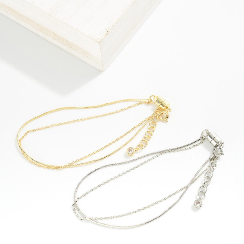 Magnetic Layered Chain Link Bracelet - The Mustard Seed Collection, The Seed
