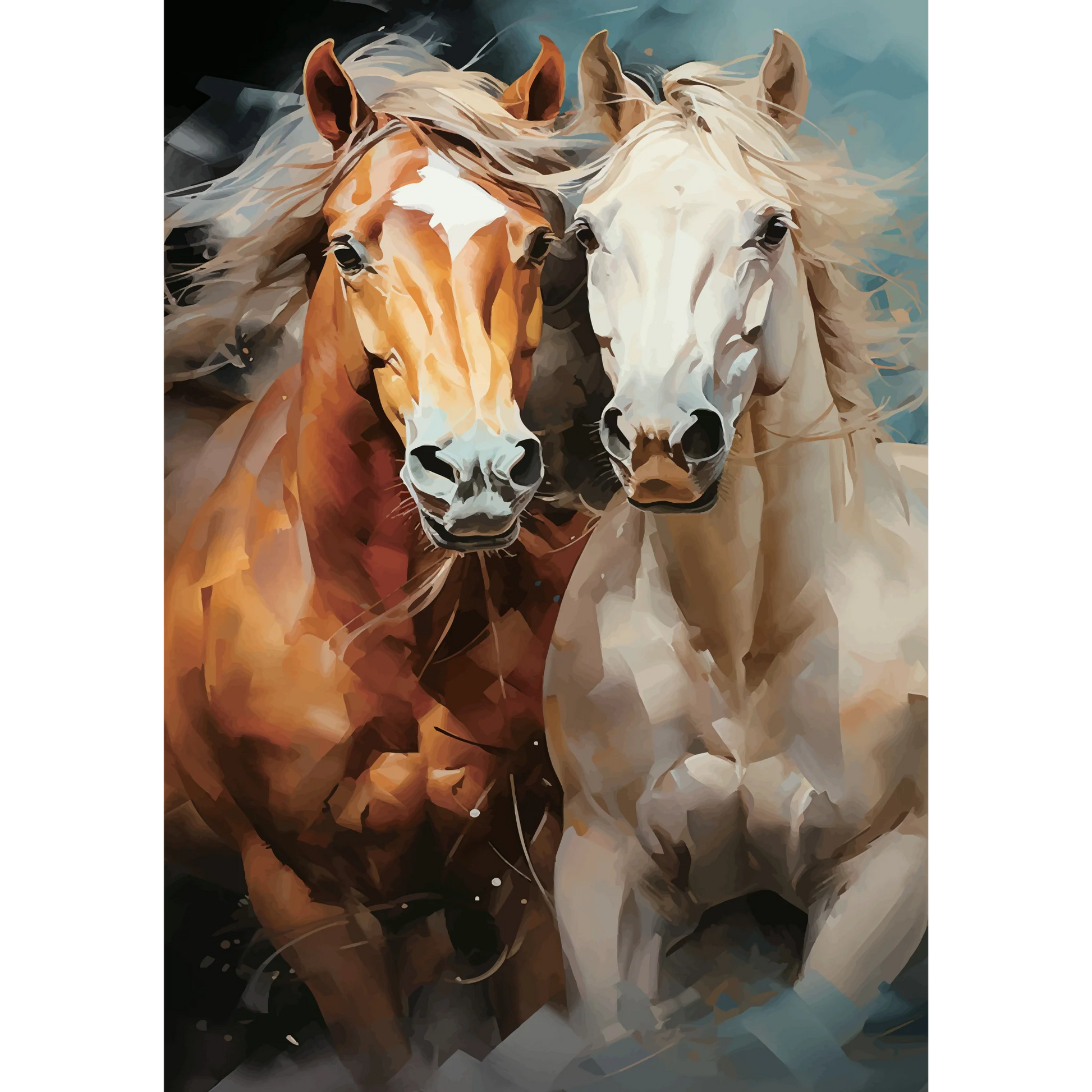 A1 Majestic Horses Mint Decoupage Paper
