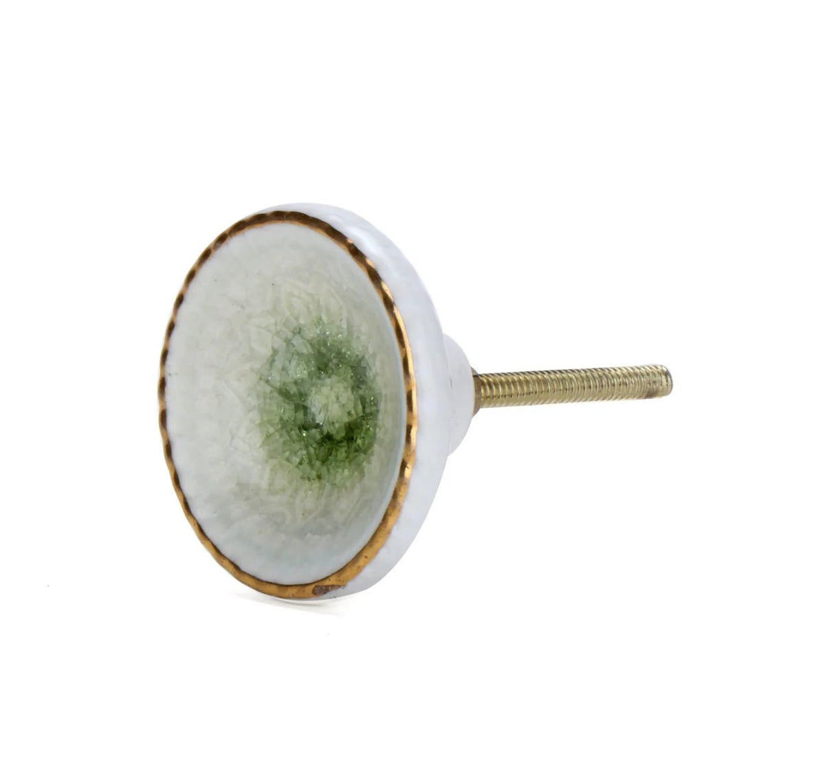 Marrakech Ceramic Knob green - The Mustard Seed Collection, The Seed