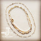 Matte Gold Large Chain Link Layering Necklace Gold
