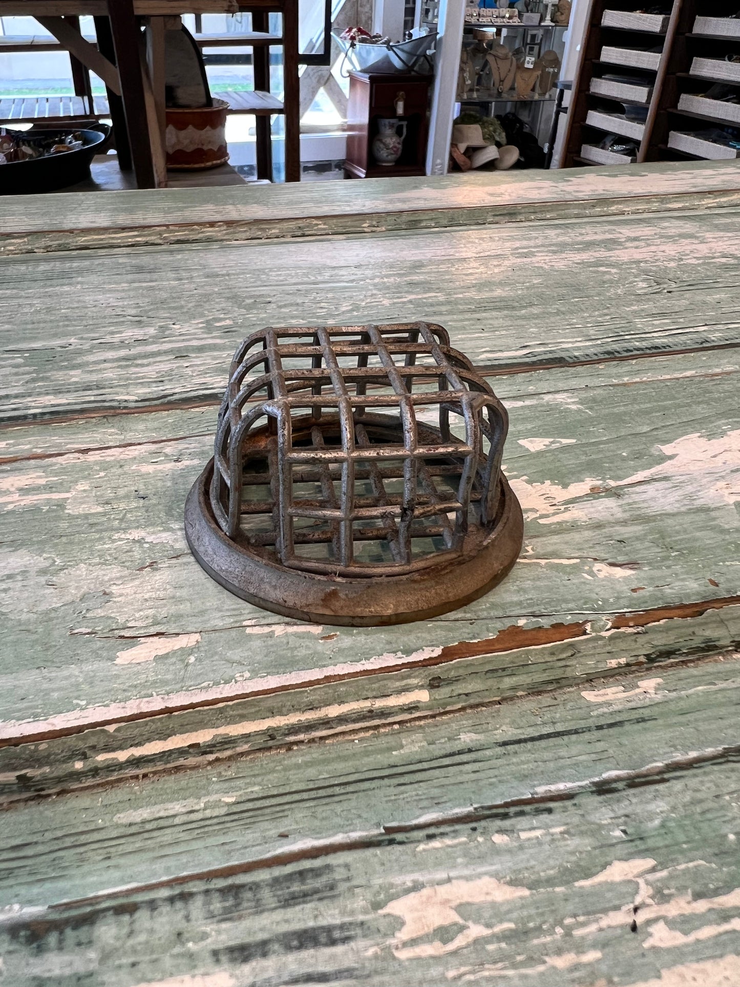 Medium Vintage Metal Flower Frog